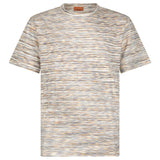 Missoni Striped Short-Sleeved T-Shirt in Orange Space Dyed - Boinclo - Outlet Sale Under Retail