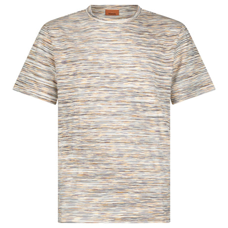Missoni Striped Short-Sleeved T-Shirt in Orange Space Dyed - Boinclo - Outlet Sale Under Retail