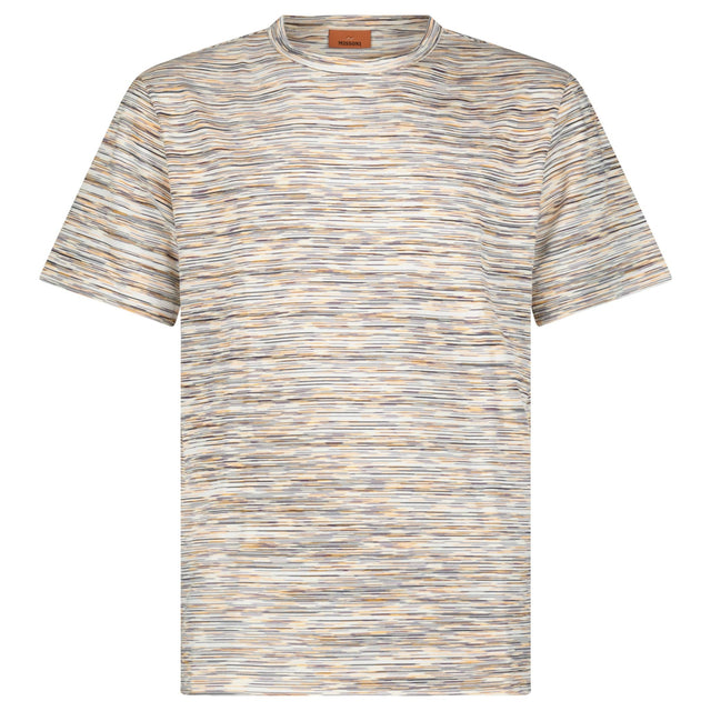 Missoni Striped Short-Sleeved T-Shirt in Orange Space Dyed - Boinclo - Outlet Sale Under Retail