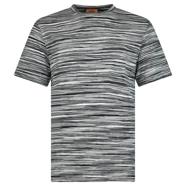 Missoni Striped Short - Sleeved T-Shirt in White/Black - Boinclo - Outlet Sale Under Retail
