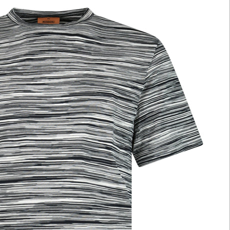 Missoni Striped Short - Sleeved T-Shirt in White/Black - Boinclo - Outlet Sale Under Retail