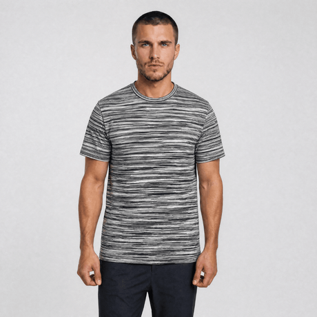 Missoni Striped Short - Sleeved T-Shirt in White/Black - Boinclo - Outlet Sale Under Retail