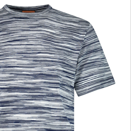 Missoni Striped Short - Sleeved T-Shirt in White/Navy - Boinclo - Outlet Sale Under Retail
