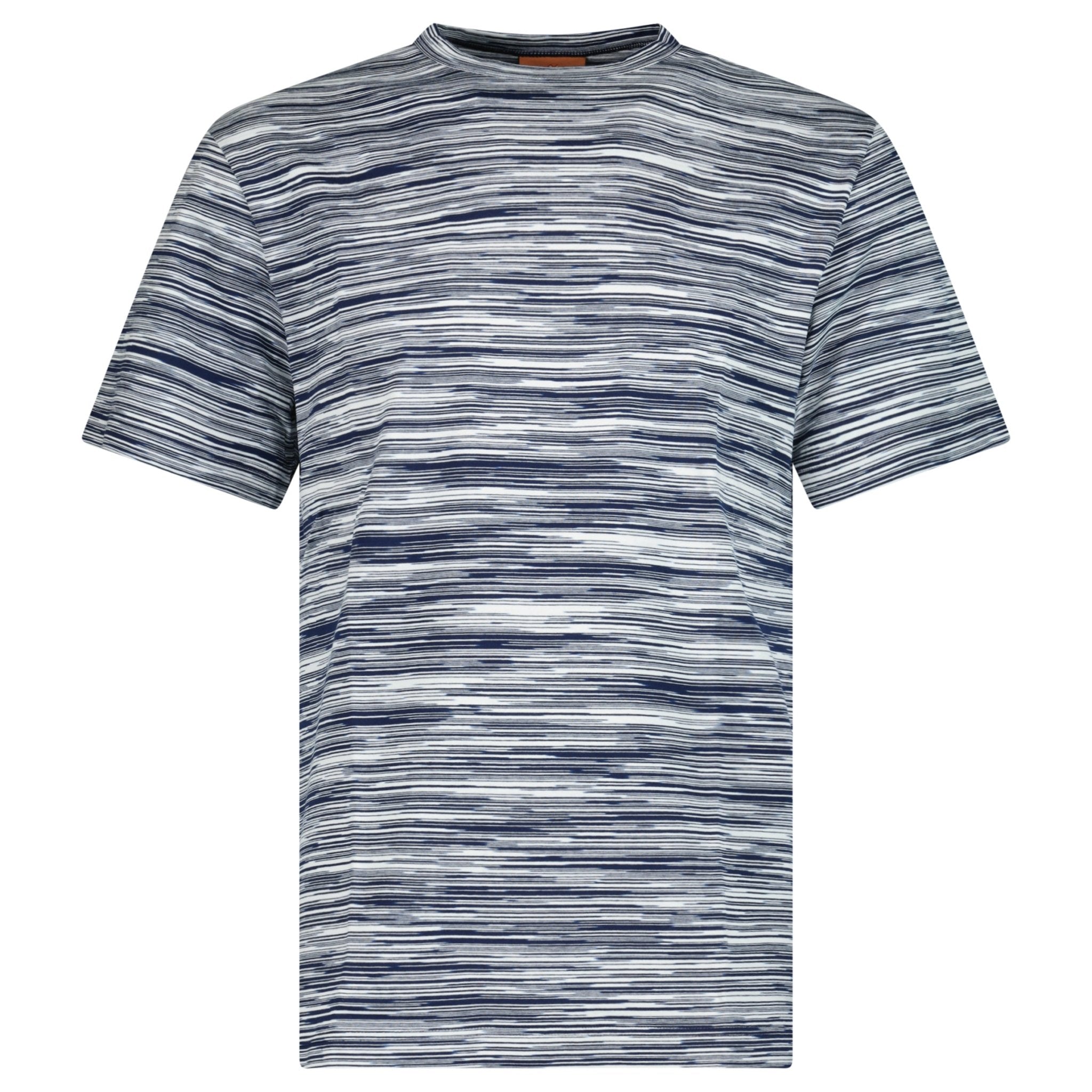 Color variation of Missoni Striped Short-Sleeved T-Shirt in White/Navy