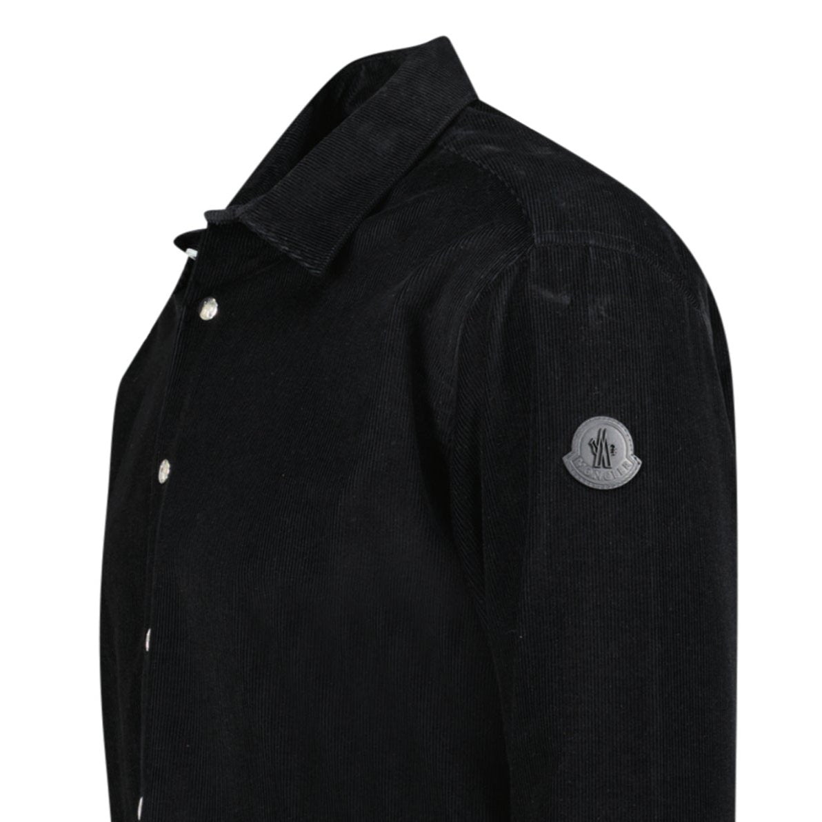 Moncler Camicia Logo Overshirt Black Outlet Sale Always Under Retail Boinclo