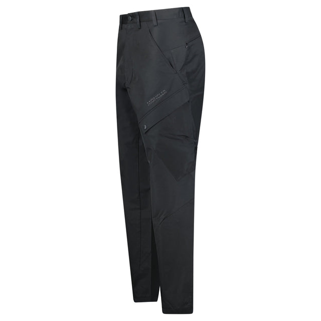 Moncler Cargo Writing Logo Trousers Black - Boinclo - Outlet Sale Under Retail