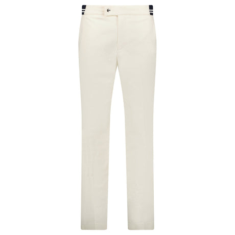 Moncler Chino Logo Trousers White - Boinclo - Outlet Sale Under Retail