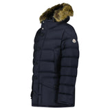 Moncler Clunye Hooded Parka Down Jacket in Navy - Boinclo - Outlet Sale Under Retail
