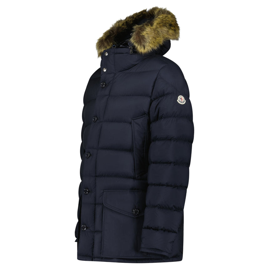Moncler Clunye Hooded Parka Down Jacket in Navy - Boinclo - Outlet Sale Under Retail