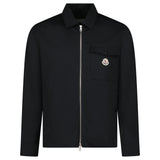 Moncler Cotton Blend Gabardine Shirt Jacket in Black - Boinclo - Outlet Sale Under Retail