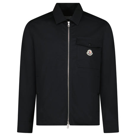 Moncler Cotton Blend Gabardine Shirt Jacket in Black - Boinclo - Outlet Sale Under Retail