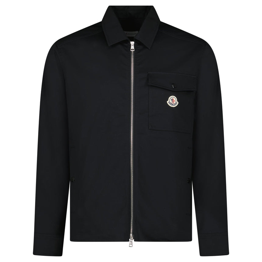 Moncler Cotton Blend Gabardine Shirt Jacket in Black - Boinclo - Outlet Sale Under Retail