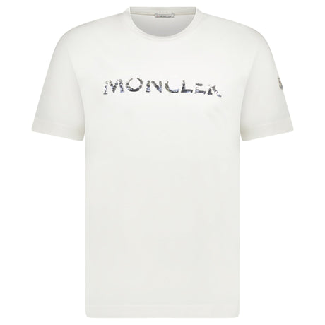 Moncler Degradé Sequinned T-Shirt White - Boinclo - Outlet Sale Under Retail