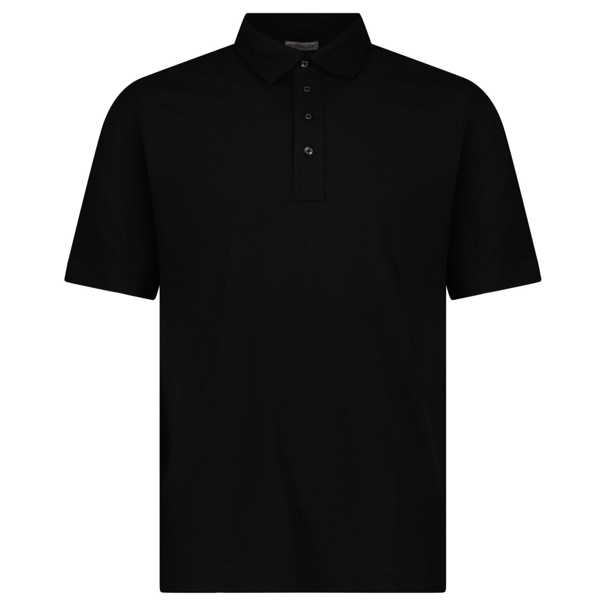 Color variation of Moncler Edit Short Sleeve Polo Shirt in Black