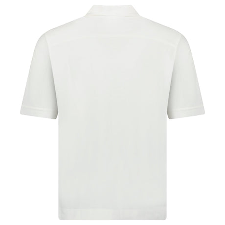 Moncler Edit Short Sleeve Polo Shirt in White - Boinclo - Outlet Sale Under Retail