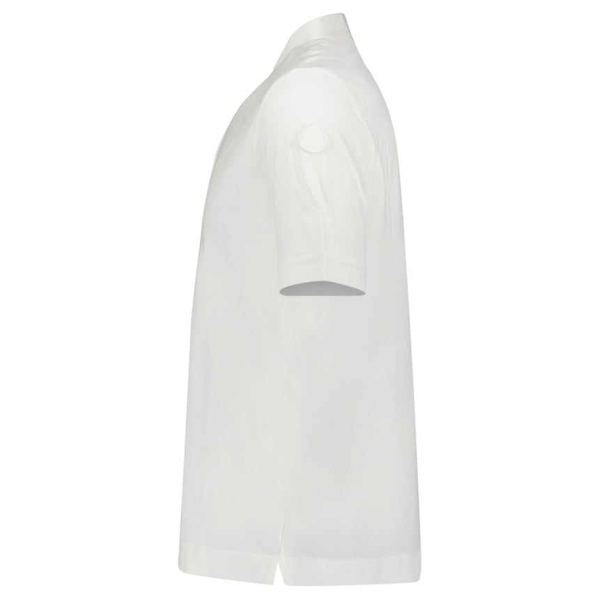 Moncler Edit Short Sleeve Polo Shirt in White - Boinclo - Outlet Sale Under Retail