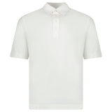 Moncler Edit Short Sleeve Polo Shirt in White - Boinclo - Outlet Sale Under Retail