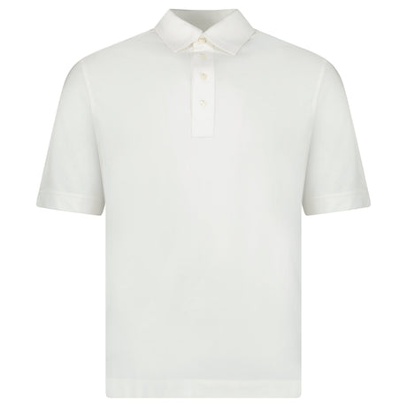 Moncler Edit Short Sleeve Polo Shirt in White - Boinclo - Outlet Sale Under Retail