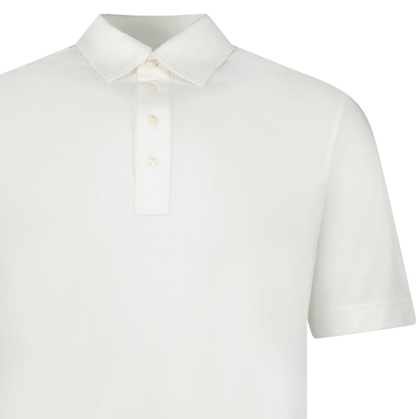 Moncler Edit Short Sleeve Polo Shirt in White - Boinclo - Outlet Sale Under Retail