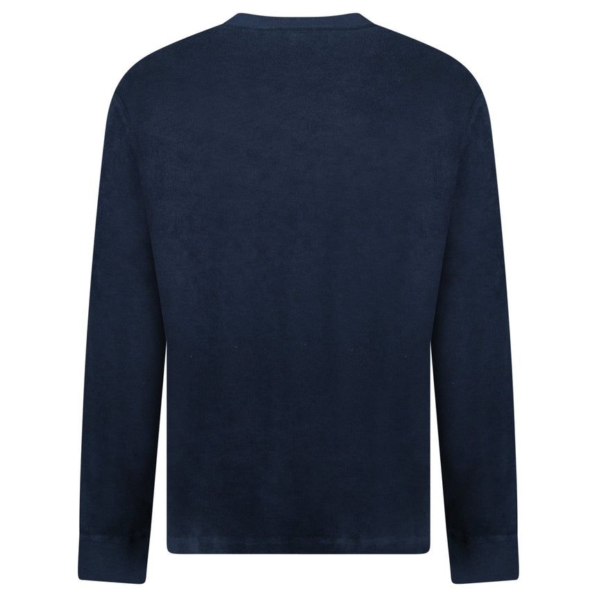 Moncler Embroidered Logo Sweatshirt in Navy - Boinclo - Outlet Sale Under Retail