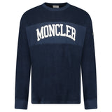 Moncler Embroidered Logo Sweatshirt in Navy - Boinclo - Outlet Sale Under Retail