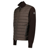 Moncler Full Zip Padded Cardigan in Brown - Boinclo - Outlet Sale Under Retail