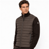 Moncler Full Zip Padded Cardigan in Brown - Boinclo - Outlet Sale Under Retail