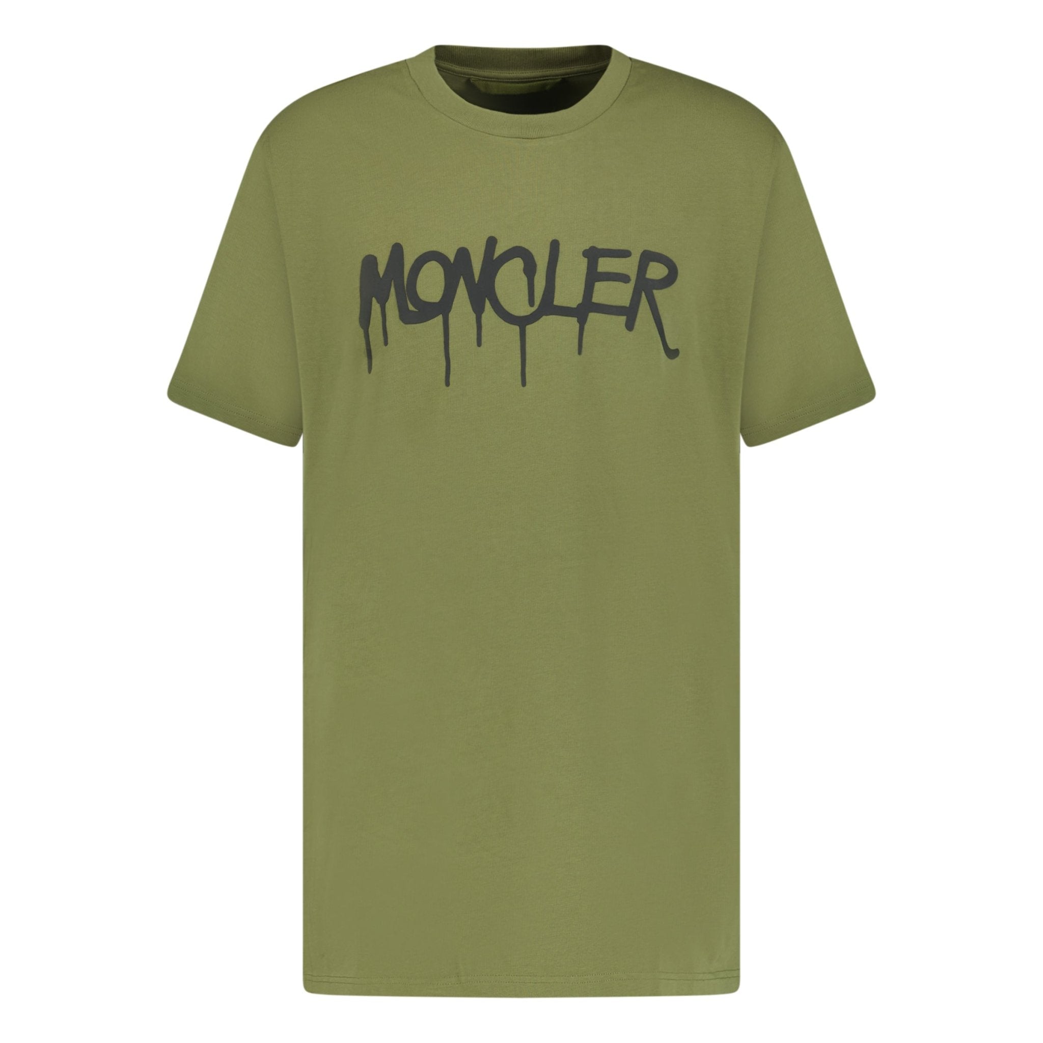 Moncler Graffiti Print T Shirt Khaki Outlet Sale Always Under Retail Boinclo