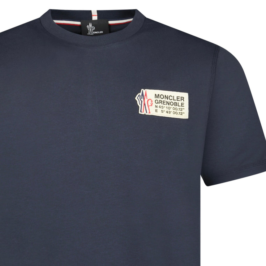 Moncler Grenoble Embroidery Stamp T-Shirt Navy - Boinclo - Outlet Sale Under Retail