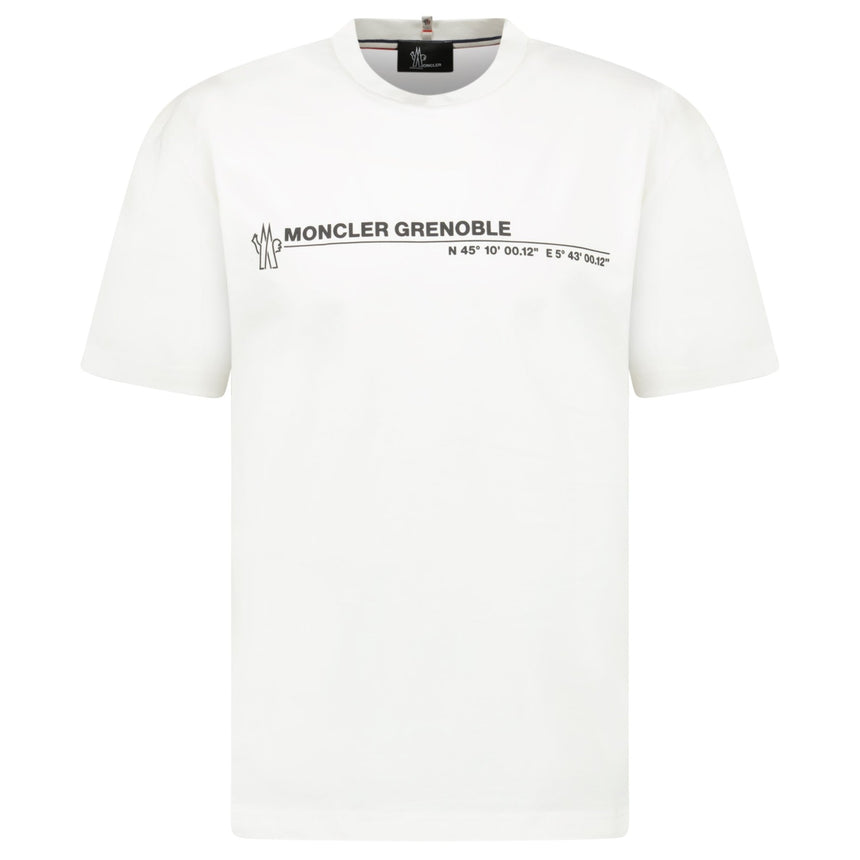 Moncler Grenoble Logo Cotton Jersey T-Shirt in White - Boinclo - Outlet Sale Under Retail