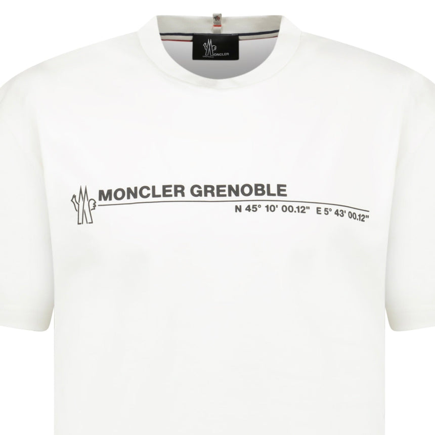 Moncler Grenoble Logo Cotton Jersey T-Shirt in White - Boinclo - Outlet Sale Under Retail