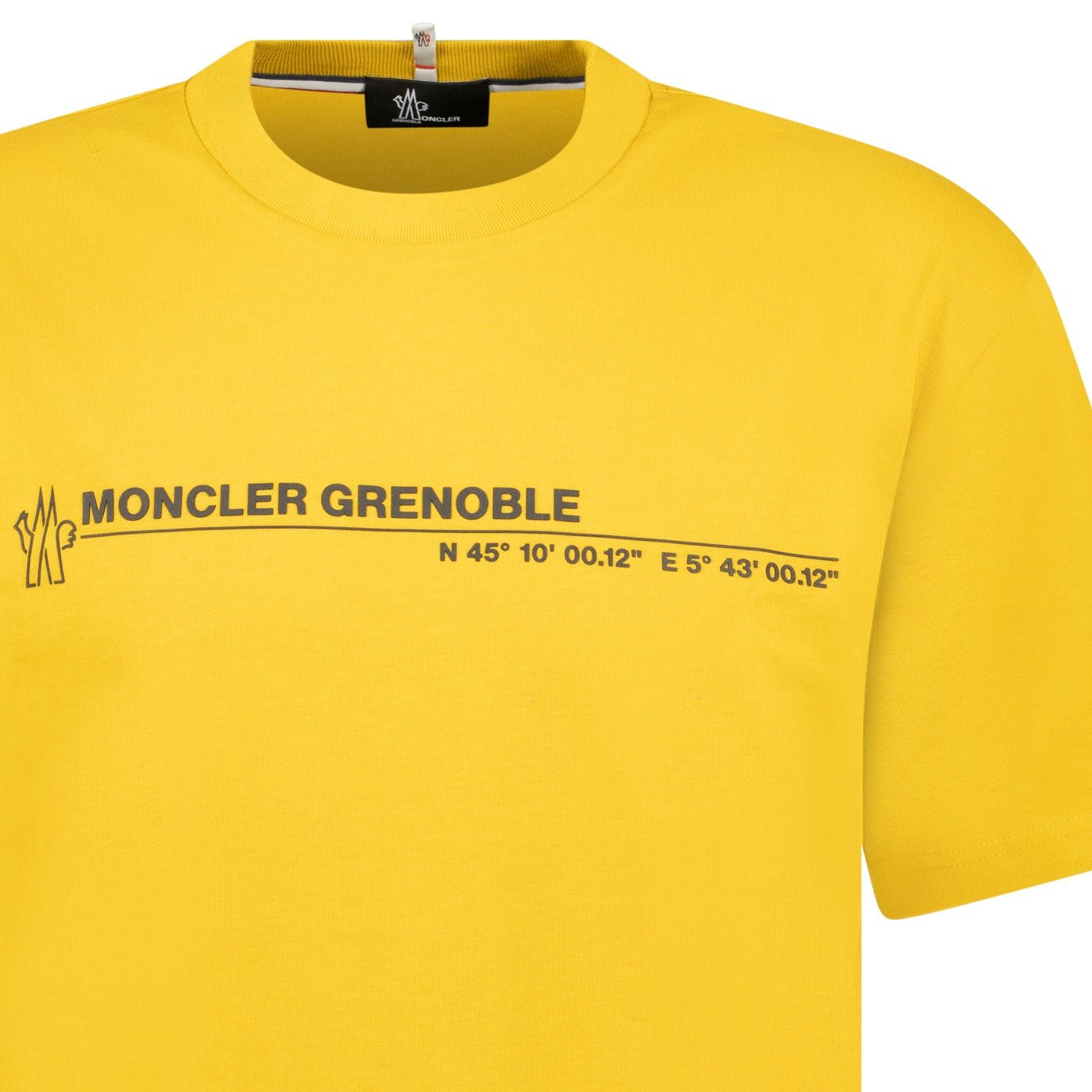 Moncler Grenoble Logo Cotton Jersey T-Shirt in Yellow - Outlet