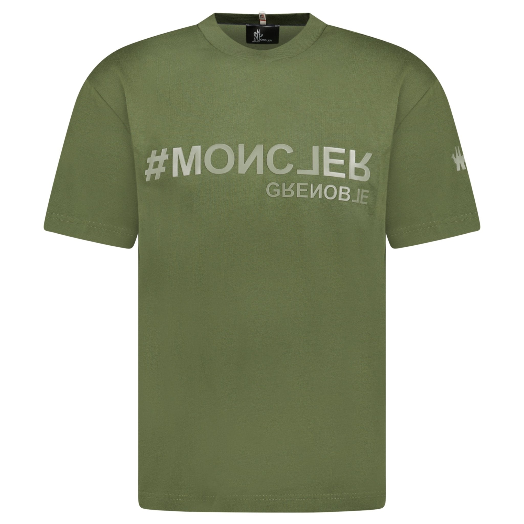 Moncler t shirt khaki best sale