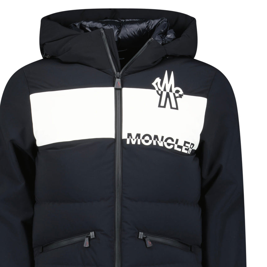 Moncler Grenoble Raised Logo Black/White Jacket - Boinclo - Outlet Sale Under Retail