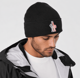 Moncler Grenoble Wool Beanie Hat Black - Boinclo - Outlet Sale Under Retail
