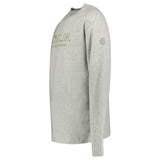 Moncler Khaki 'Tomorrow is Smiling' Print Long Sleeve T-Shirt in Grey - Boinclo - Outlet Sale Under Retail