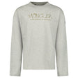 Moncler Khaki 'Tomorrow is Smiling' Print Long Sleeve T-Shirt in Grey - Boinclo - Outlet Sale Under Retail
