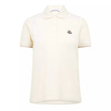 Moncler Logo Badge Polo Shirt in White - Boinclo - Outlet Sale Under Retail