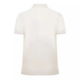 Moncler Logo Badge Polo Shirt in White - Boinclo - Outlet Sale Under Retail