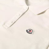 Moncler Logo Badge Polo Shirt in White - Boinclo - Outlet Sale Under Retail