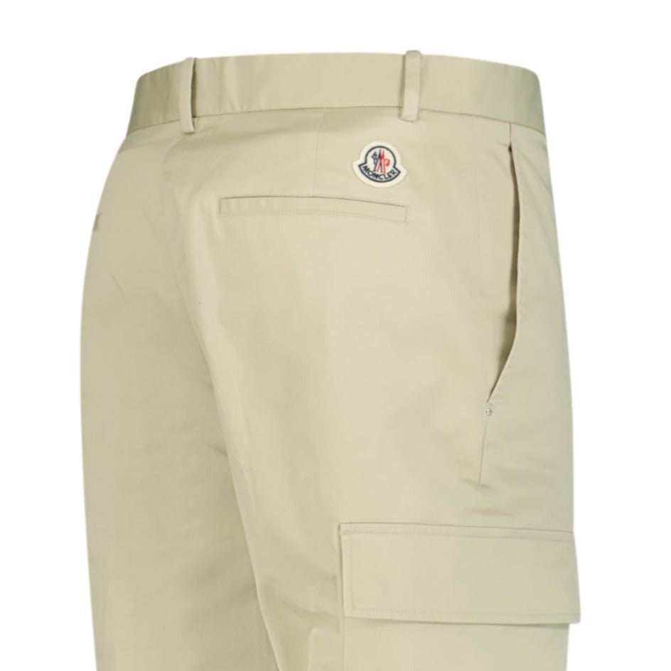 Moncler Logo Cargo Trousers Beige - Outlet Sale Always Under