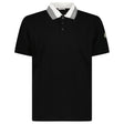 Moncler Logo Collar Polo Shirt in Black - Boinclo - Outlet Sale Under Retail