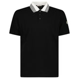 Moncler Logo Collar Polo Shirt in Black - Boinclo - Outlet Sale Under Retail