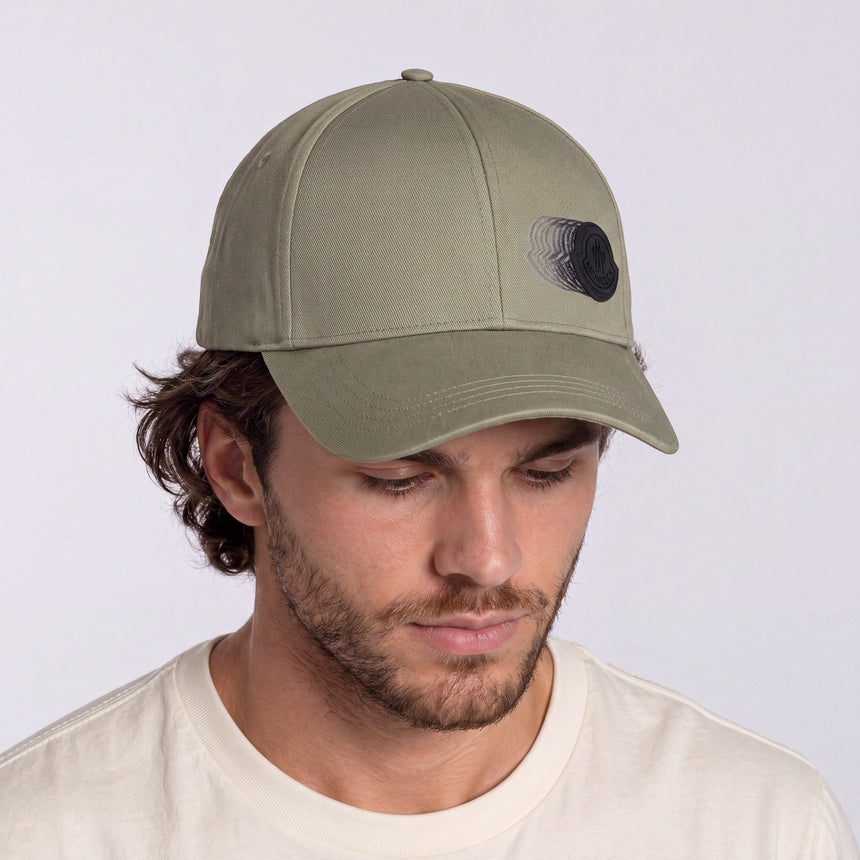 Moncler Logo Patch Cap in Khaki - Boinclo - Outlet Sale Under Retail