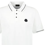 Moncler Logo Patch Smart Polo Shirt in White - Boinclo - Outlet Sale Under Retail