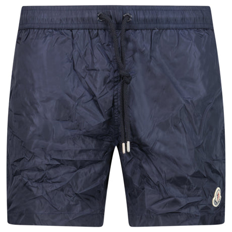 Moncler Logo Patch Swim Shorts in Navy - Boinclo - Outlet Sale Under Retail