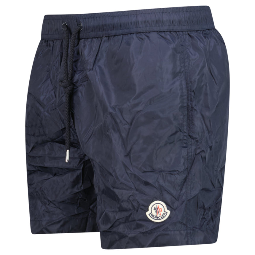 Moncler Logo Patch Swim Shorts in Navy - Boinclo - Outlet Sale Under Retail
