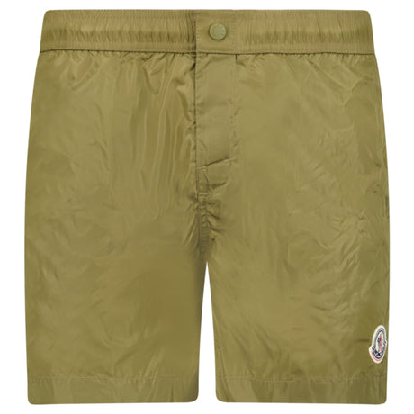 Moncler Logo Swim Shorts in Olive Green - Boinclo - Outlet Sale Under Retail