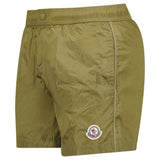 Moncler Logo Swim Shorts in Olive Green - Boinclo - Outlet Sale Under Retail