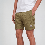 Moncler Logo Swim Shorts in Olive Green - Boinclo - Outlet Sale Under Retail